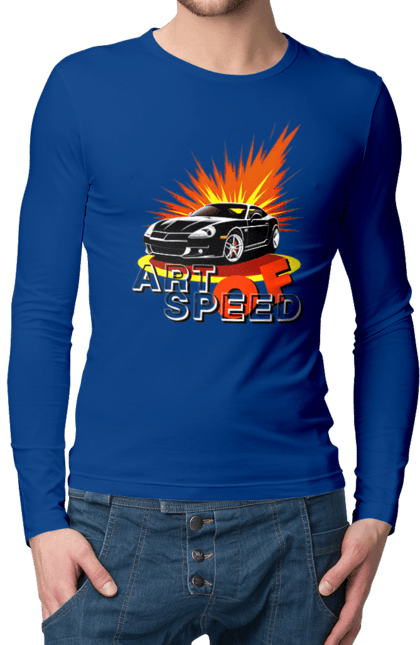 Men`s longsleeve with prints Speed. Auto, auto, car, race, speed. 2070702