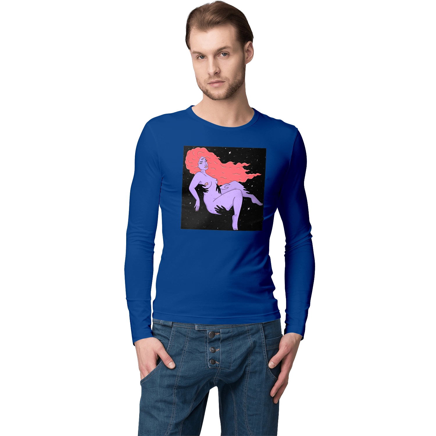 Фиолетовая Девушка В Черной Дыре