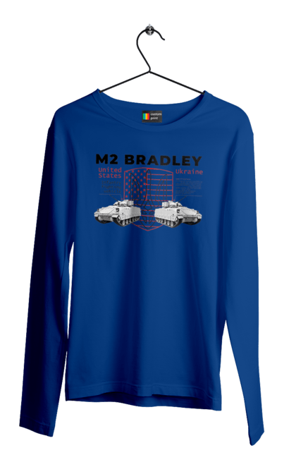 Чоловічий лонгслів з принтом "M2 Bradley". F16, m2 bradley, nasams, zuzana, гаубиця, два герби, залужний, сюзанна. 2070702