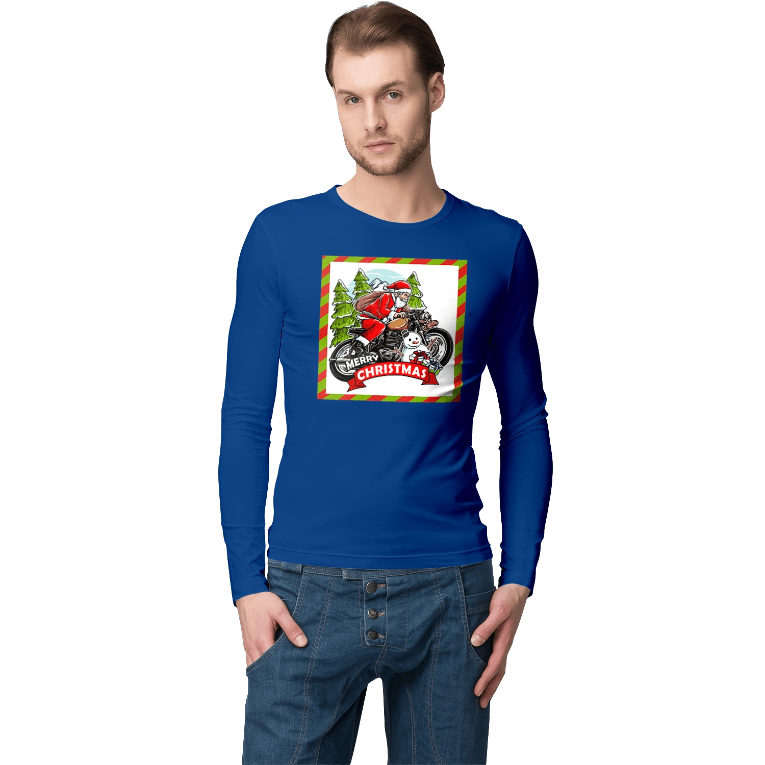 Santa on a motorcycle