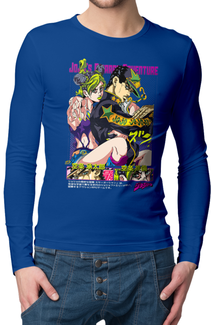 Men's longsleeve with prints JOJO Jolyne Cujoh. Anime, jojo, jojo`s bizarre adventure, jojo’s bizarre adventure, jolyne cujoh, manga. 2070702