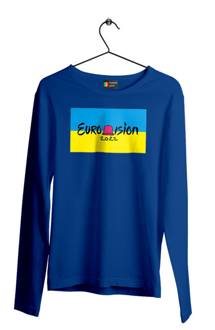 Чоловічий лонгслів з принтом "Євробачення за KALUSH Orchestra". Kalush orchestra, stefania, азов, врятувати азовсталь, врятувати захисників азовсталі, євробачення, звільнити, маріуполь, наші захисники, перемога, свобода. 2070702