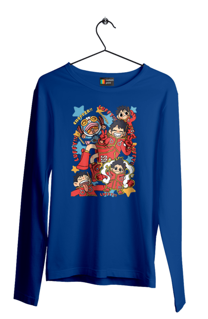 Men's longsleeve with prints One Piece Luffy. Anime, luffy, manga, monkey de luffy, one piece, pirates. 2070702