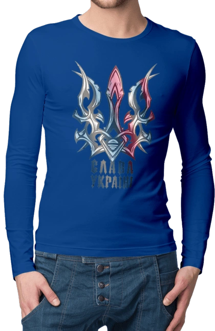 Трезубец слава Украине цветной