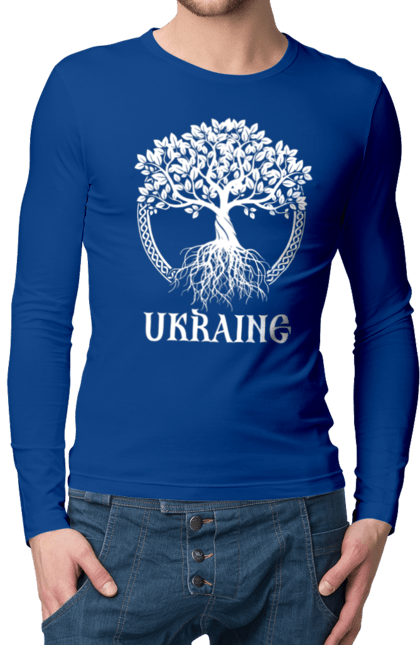 Men`s longsleeve with prints Tree Ukraine. Patriotic, ssu, tree ukraine, ukraine, ukrainian, wood. 2070702