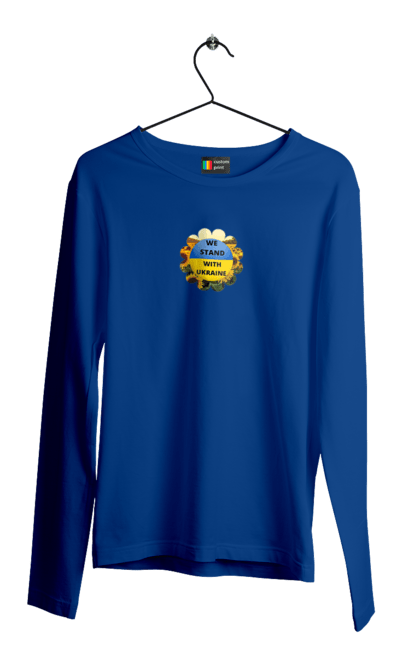 Men`s longsleeve with prints We are with ukraine. Ensign, patriotism, sleepyheads, ukraine, vilna country. 2070702