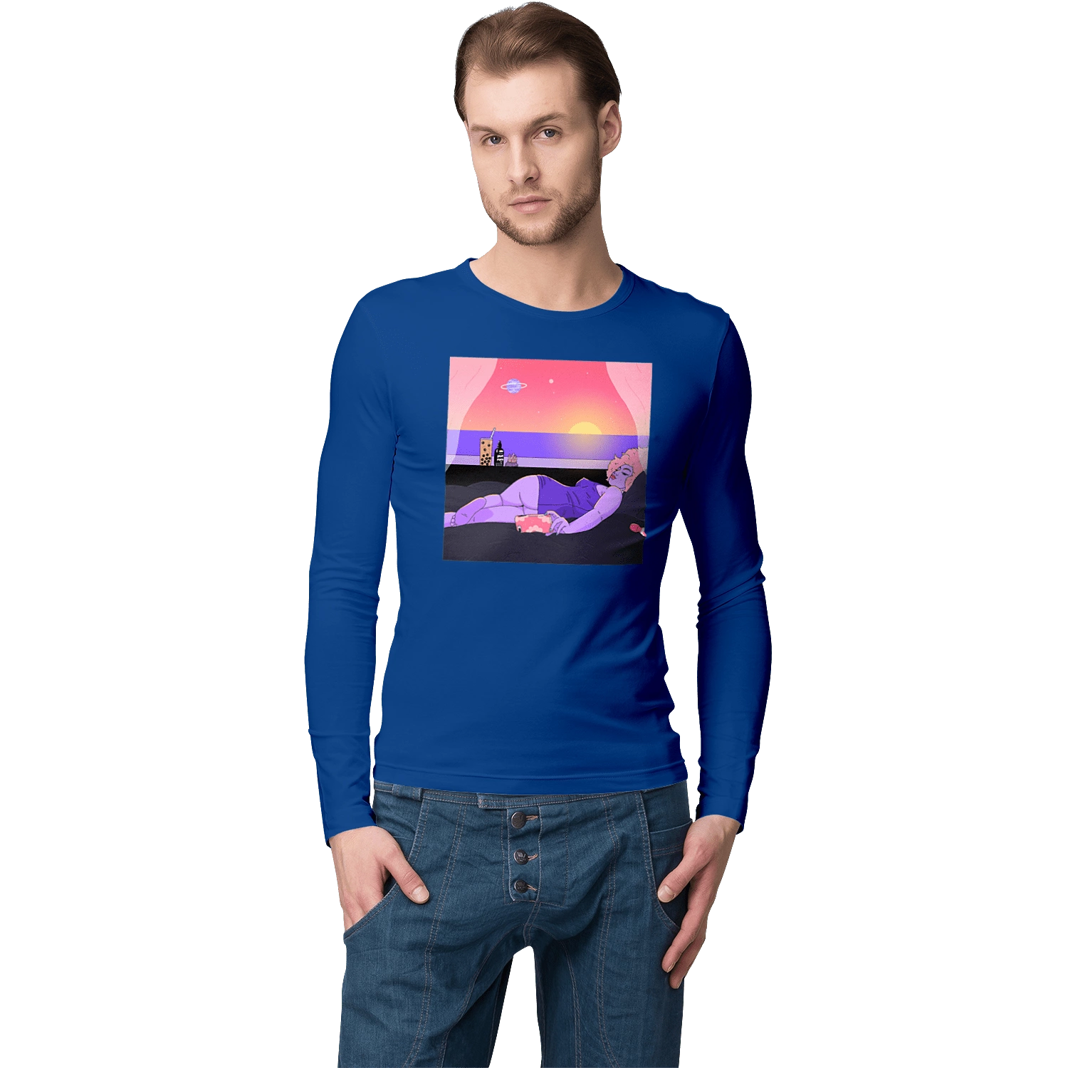 Purple Girl On Vacation