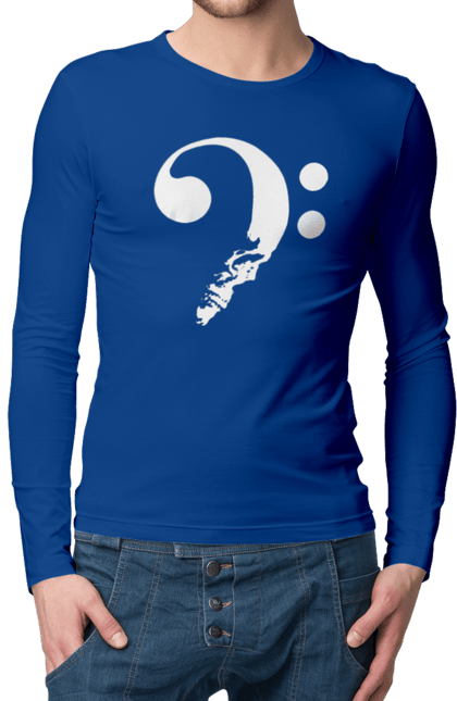 Чоловічий лонгслів з принтом "Череп (у чому сенс життя)". Життя, знак питання, лікар, лікарня, після смерті, сенс життя, смерть, череп, що далі. 2070702