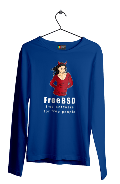 Чоловічий лонгслів з принтом "Freebsd Для Вільних". Bsd, freebsd, unix, адміністратор, айті, айтішник, безкоштовна, безкоштовно, бестія, білий, вільна, демон, демонесса, доступність, незалежність, операційна система, ос, програміст, програмне забезпечення, свобода, сисадмін, система, системний адміністратор, софт, текст, червоний. 2070702