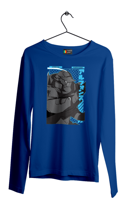 Men's longsleeve with prints Fullmetal Alchemist Al Elric. Adventures, al elric, alphonse, anime, comedy, fullmetal alchemist, manga, steampunk. 2070702