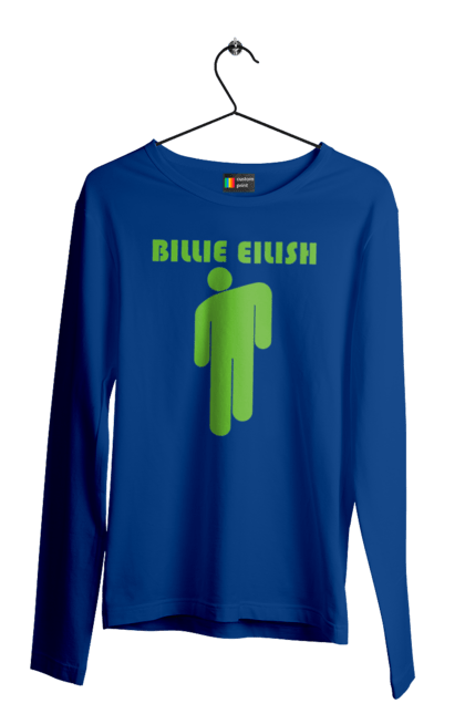 Чоловічий лонгслів з принтом "Billie Eilish". Активістка, біллі айліш, мизукант, права, співачка, тварини. 2070702