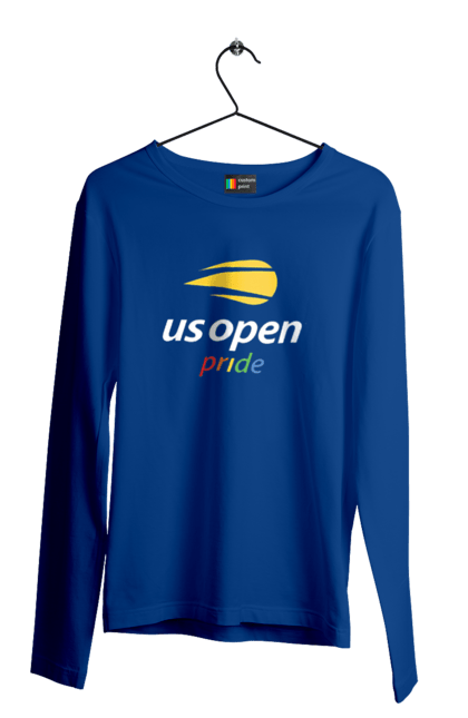 Чоловічий лонгслів з принтом "Тенісний турнір US Open pride". Великий теніс, відкритий чемпіонат, гравці, м`яч, нью йорк, призовий фонд, ракетка, спонсор, хард, чемпіонат америки. 2070702
