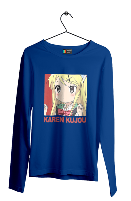 Чоловічій лонгслів з принтом "Золота мозаїка Карен Куджо". Anime, karen kujo, kiniro mosaic, kinmoza, manga, аніме, золота мозаїка, карен, карен куджо, манга. 2070702