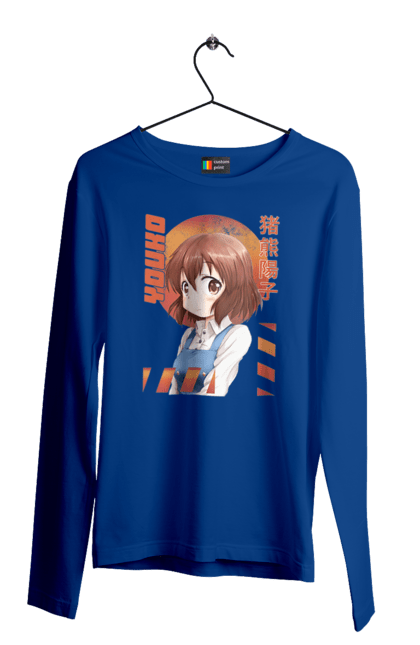 Men's longsleeve with prints Kiniro Mosaic Yoko Inokuma. Anime, gold mosaic, kiniro mosaic, kinmoza, manga, yoko, yoko inokuma. 2070702