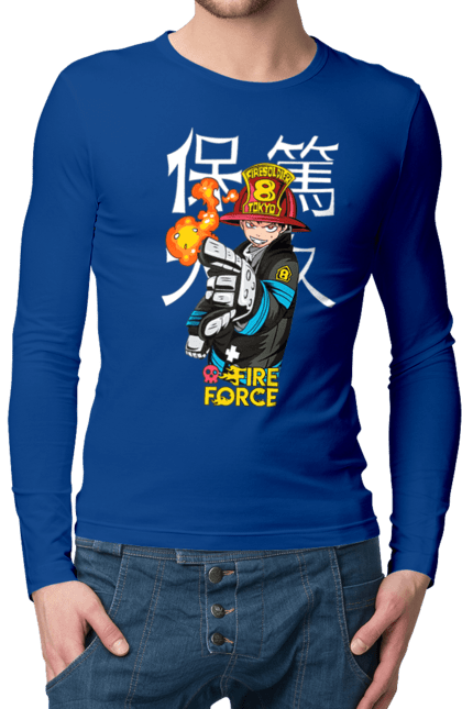 Men's longsleeve with prints Fire Force Shinra Kusakabe. Fire force, shinra, shinra kusakabe. 2070702