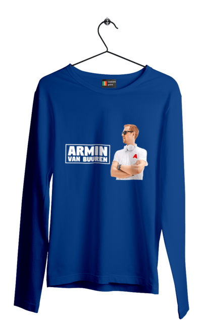 Чоловічій лонгслів з принтом "Армін Ван Бюрен". Armin van buuren, asot, trance, армин ван бюрен, армін ван бюрен, музыка, транс. futbolka.stylus.ua
