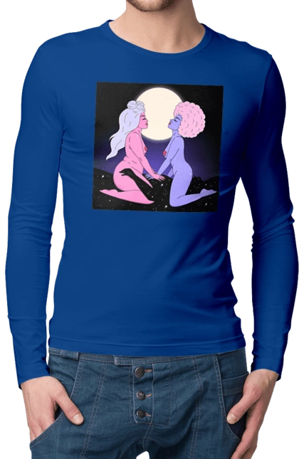 Two Aliens And The Moon