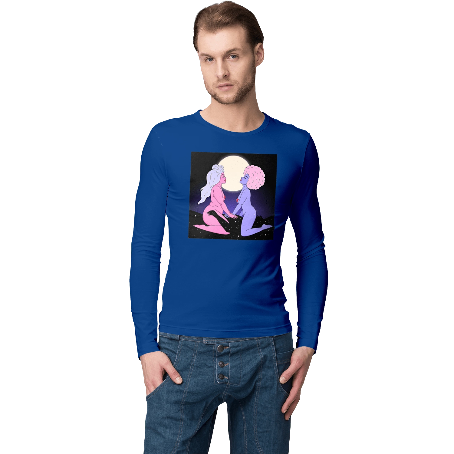 Two Aliens And The Moon