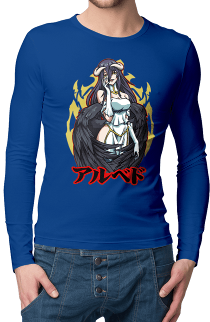 Men's longsleeve with prints Overlord Albedo. Albedo, anime, lord, overlord, tv series. 2070702