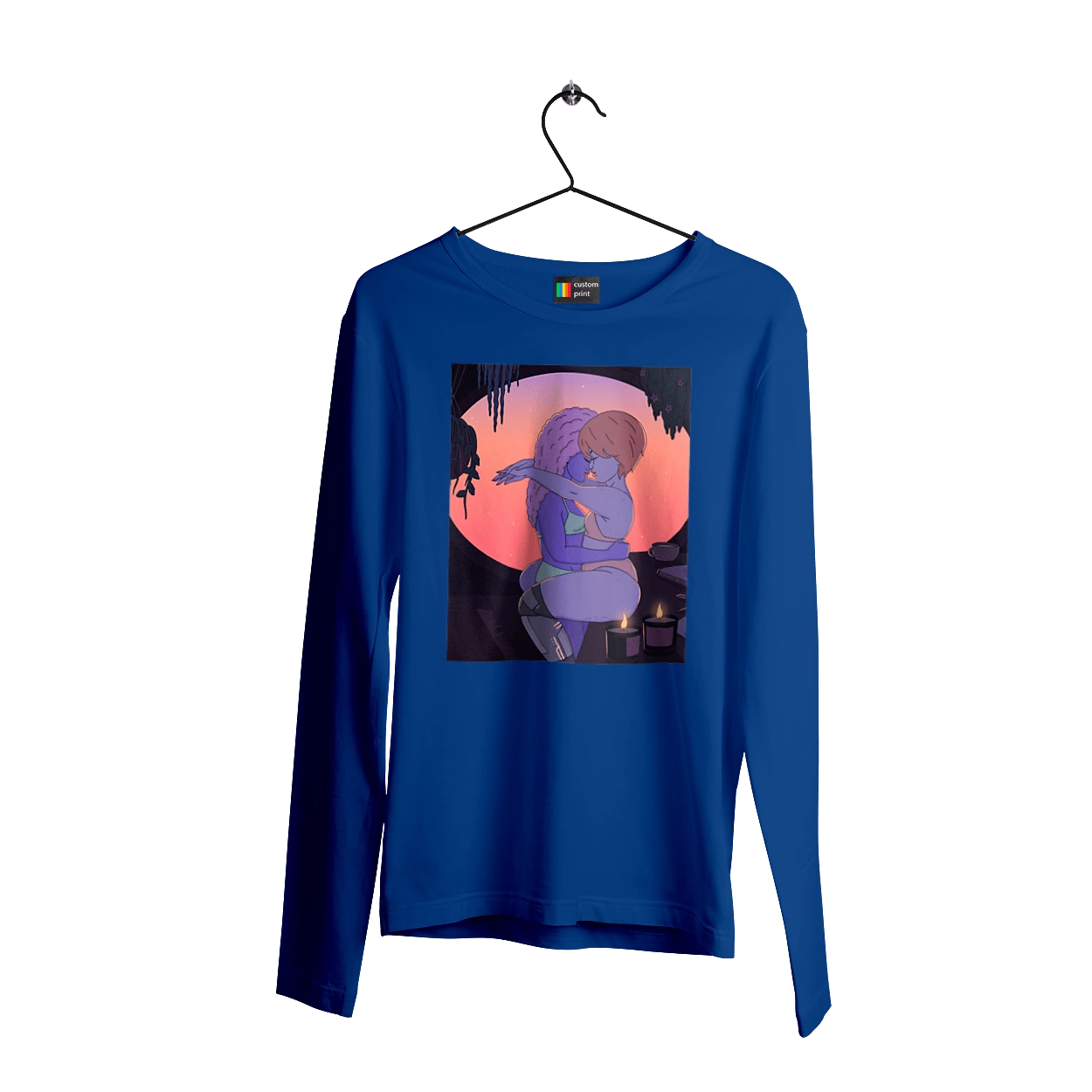 Purple Girls Hugging