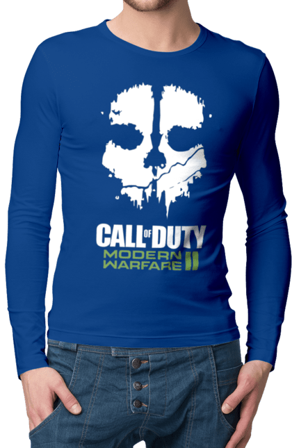 Чоловічій лонгслів з принтом "Call of Duty Modern Warfare II". Call of duty, modern warfare, playstation, бої, бойовик, відеогра, гра, пригоди, спецоперації. futbolka.stylus.ua