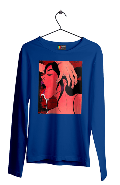 Men`s longsleeve with prints Girl Sucks With Saliva. Sex, suck. 2070702