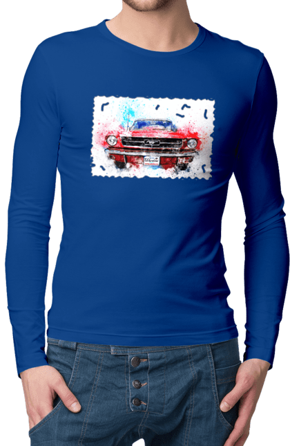 Мужской лонгслив с принтом Автомобиль мустанг. Автомобиль мустанг, донаты, дорога, колесо, конь, машина, мустанг, помощь, пэйпэл, украина. 2070702