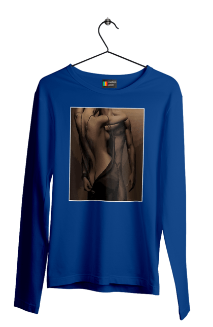 Men`s longsleeve with prints Intrigue. Delight, intrigue, love, man and woman, reciprocity, sex. 2070702