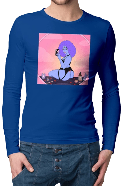 Фиолетовая Девушка Фото В Зеркале