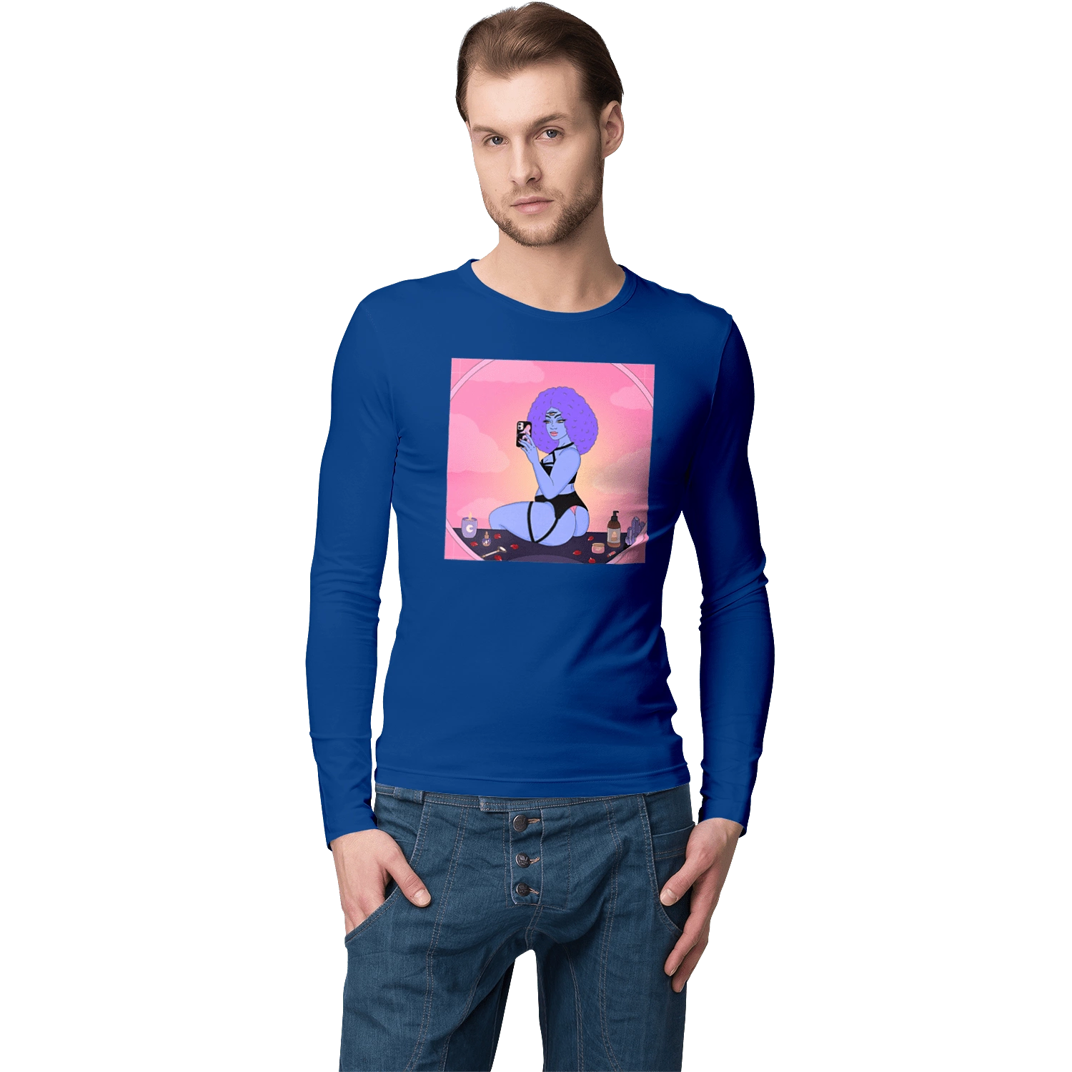 Фиолетовая Девушка Фото В Зеркале