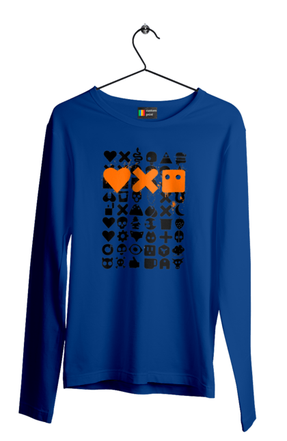 Чоловічий лонгслів з принтом "Роботизація". Robot, життя роботів, код, код машин, кохання машин, любов роботів, роботи та кохання, роботи у житті, роботизоване кохання. 2070702