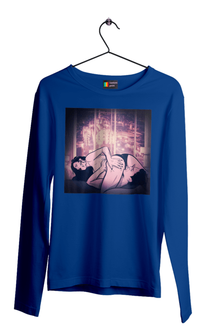 Men`s longsleeve with prints Adult Games Against The City. Lick, love, naked, panties. 2070702