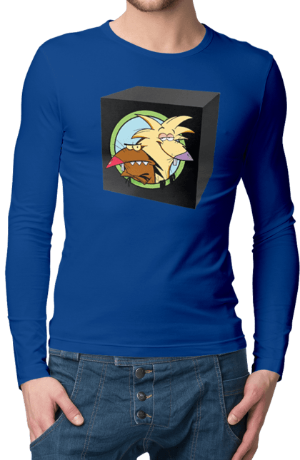 Чоловічий лонгслів з принтом "Black Box". Black box, бобер, боєприпас, коробка, повернись живим. 2070702