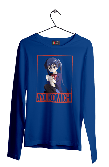 Men's longsleeve with prints Kiniro Mosaic Aya Komichi. Anime, aya komichi, gold mosaic, kiniro mosaic, kinmoza, manga. 2070702