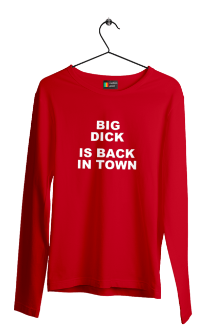 Чоловічий лонгслів з принтом "Повернення". Mem, prikol, великий член, гумор, жарт, кінець, кінець війні, повернення. 2070702