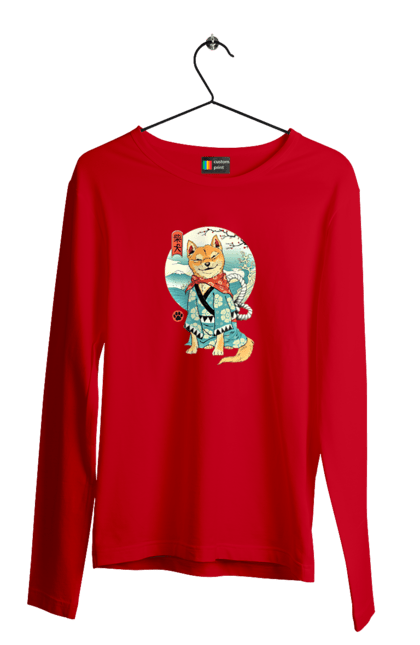 Men's longsleeve with prints Shiba Inu. Dog, dog lover, doggie, japan, shiba, shiba inu. 2070702