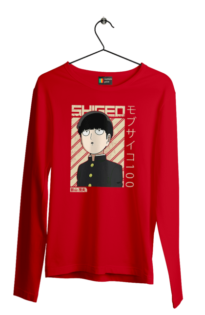 Чоловічій лонгслів з принтом "Mob Psycho 100". Anime, manga, mob psycho 100, shigeo kageyama, аніме, манга, моб, моб-вар ят 100, сігео кагеяма, шіґео каґеяма. 2070702