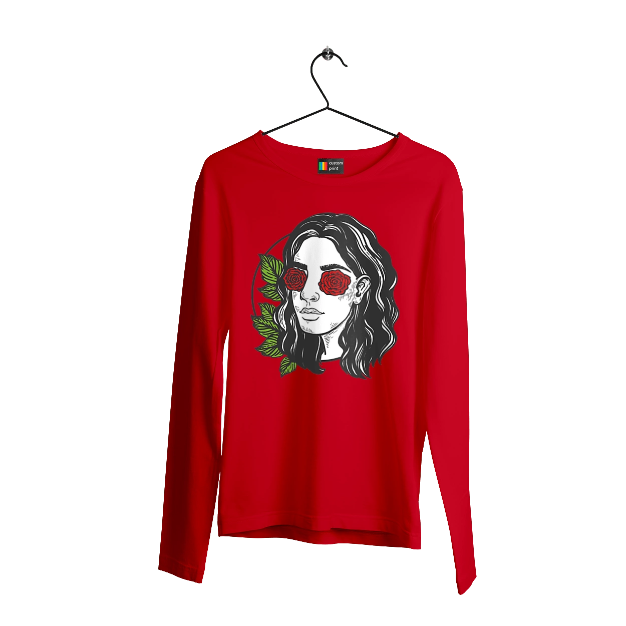 Девушка С Розами На Глазах