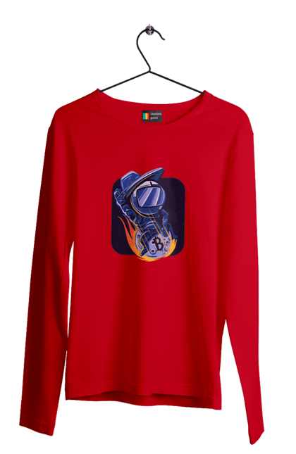 Men`s longsleeve with prints Cosmo bitcoin. Binary, bitcoin, crypto, currency, hacker, money, programmer. 2070702
