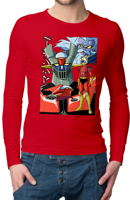 Чоловічій лонгслів з принтом "Mazinger Z Грендайзер". Goldorak, goldrake, grendizer, mazinger z, mecha, аніме, грендайзер, манга, меха, роботи. 2070702