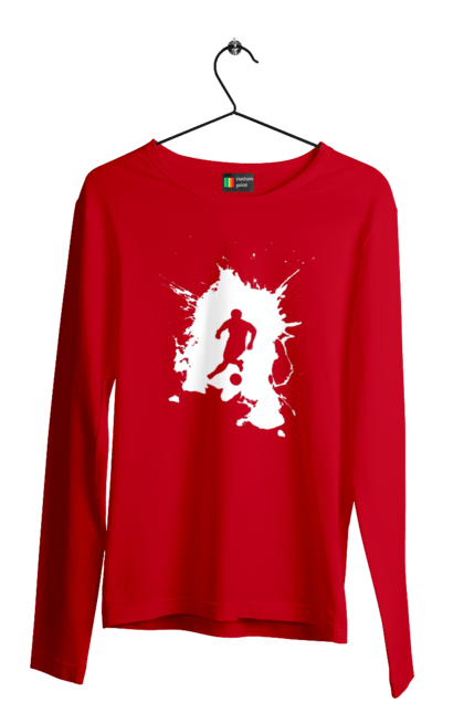 Men`s longsleeve with prints Football in the heart. Ball, championship, football, goal, sport, team, tournament, ukraine, victory. 2070702