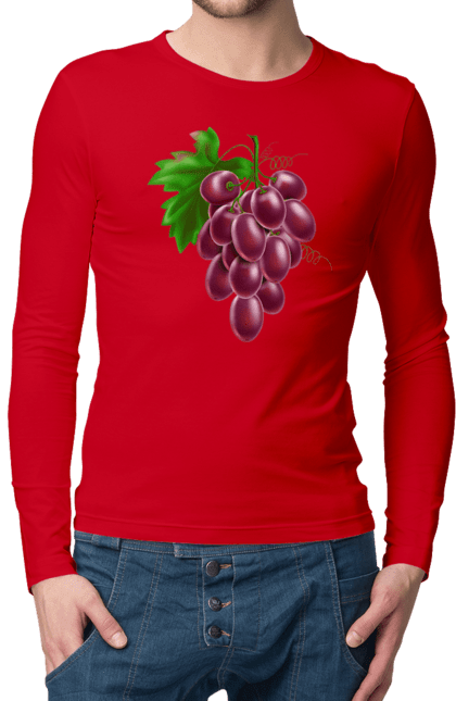 Men`s longsleeve with prints Grapes. Grapes. 2070702