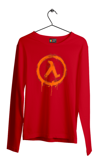 Men`s longsleeve with prints Half Life. Computer game, game, gamer, half life, mission, network game, now, passed, playstation, plot, rubilovo, sierra studios, stage. 2070702