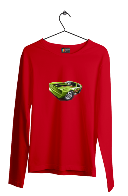 Чоловічий лонгслів з принтом "Спорткар". Авто, автомобіль, кастом, машина, потужне авто, спорткар. 2070702