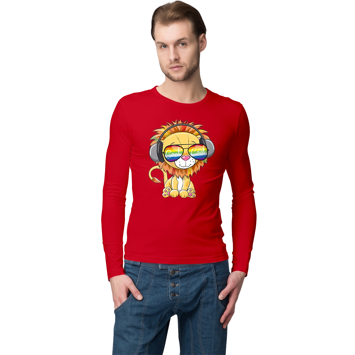 Lion In Glasses And Headphones