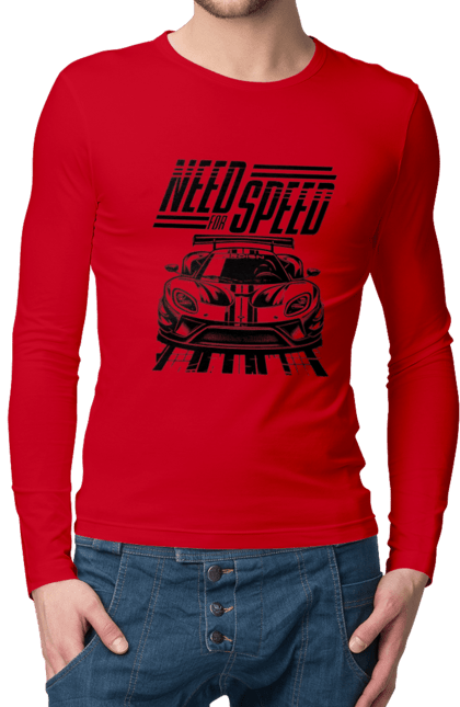 Чоловічий лонгслів з принтом "Жага швидкості". Відео ігри, гонки, ігри, комп ютерні ігри, машини, симулятори, швидкість. 2070702