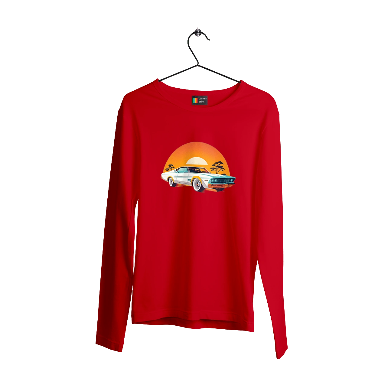 Beautiful car at sunset