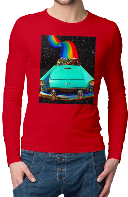 Picture, a car in space