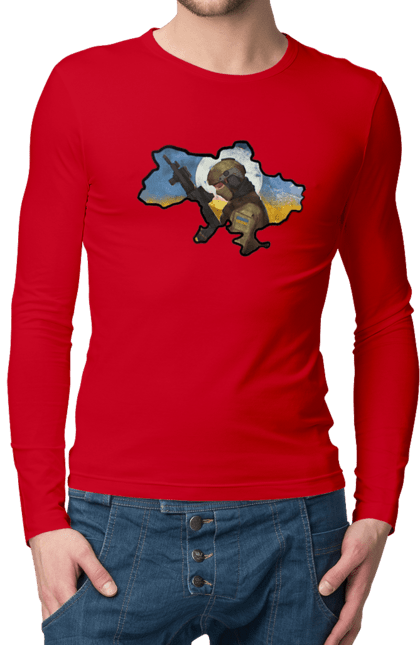 Чоловічий лонгслів з принтом "Слава ЗСУ". Вільна нація, воля, героям слава, мир, свобода, слава зсу, слава україні, україна, чисте небо, щасливі люди. 2070702