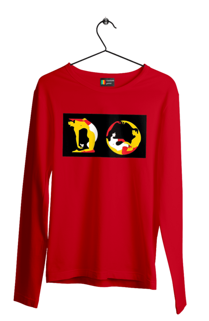 Мужской лонгслив с принтом Растяжка По Взрослому. Позы, растяжка. 2070702